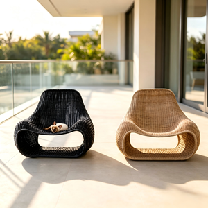 Nordic Rope Rattan aluminum Waterproof Dinning <b>Chair</b> Patio Restaurant Aluminium Outdoor Sofa Dining <b>Chair</b> for <b>Garden</b> hotel - Product Image 5