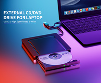 Unidad de DVD externa ultrafina EDD36 Tipo-C CD/Grabadora de DVD Lector Óptico para Ordenador Portátil Mini PC Computadora de Escritorio