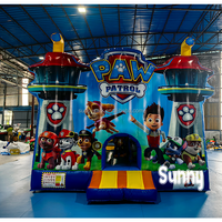 Château gonflable écologique Paw Patrols pour enfants, avec toboggan, capacité de 300 kg, amusement en plein air pour les enfants