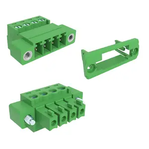 Derks YC421 2/3/4/5/6 Pinos fêmea e macho 350 blocos terminais plugáveis, blocos terminais de parafuso PCB com passo 3,50 3,81 5,08 mm