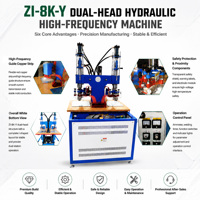 Machine de soudage par points haute fréquence à deux postes hydraulique pour logos de semelles de chaussures et scellage de rideaux de douche en PVC