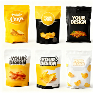 Tùy chỉnh nhiệt con dấu đứng lên túi SNACK chip thực phẩm cấp nhựa 250g có thể khóa lại Ziplock Zip gói túi nhôm Mylar - Product Image 1