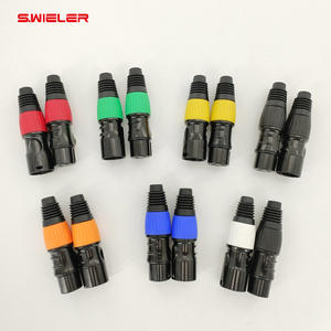 Fabricant Mutil Color XLR 3 Pin Male & Female Connector Gold Plated Pins Audio Plug for Microphone Mixer Speaker Cable XLR <span class=keywords><strong>Jack</strong></span> - Product Image 2