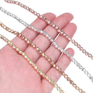 Perles facettées en pierre de calcare noire, perles rondes en vrac pour la fabrication de bijoux, accessoires DIY, vente en gros, origine Yiwu, été 2025 - Product Image 3