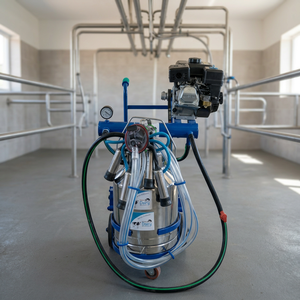 Machine à traire portable en acier inoxydable avec pompe à vide pour vaches laitières, équipement de traite pour usage agricole et commercial - Product Image 1