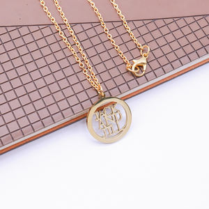 <span class=keywords><strong>Jack</strong></span> e <span class=keywords><strong>Jill</strong></span> of America Design di lusso 18K oro tono alta lucidato in acciaio inox jjjoa Lady collana di gioielli da donna - Product Image 4