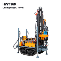 Foreuse rotative multifonctionnelle pour roches profondes, mini-foreuse portable diesel avec boîte de vitesses, pour puits jusqu'à 160 m de profondeur