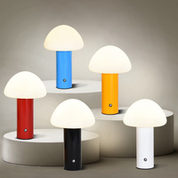 Lampe de table LED en forme de champignon, à intensité variable, avec corps métallique, design simple, commande tactile, rechargeable en courant continu, pour chambre à coucher, vente en gros