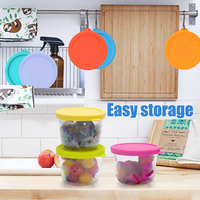 Couvercles de remplacement en silicone de qualité alimentaire pour bol en verre Pyrex et Anchor Hoking 1CUP/7202-PC