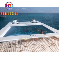 Piscine de yacht de mer de plate-forme gonflable flottante d'eau d'océan de douane à vendre