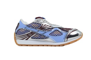 Высококачественная модная новинка: кроссовки Bottega Veneta Orbit Low-Top, серебристые ретро-кеды для повседневной носки, стильные для прогулок - Product Image 6