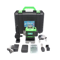 Niveau laser 4D pour la construction, niveau laser croisé vert 360°, outils de nivellement laser 16 lignes