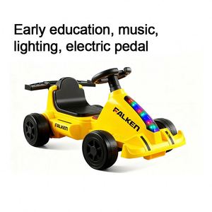 Innovative Education Music Lamp Ride on Car Featuring Pedal Control Single 380 Motor Black <b>Frame</b> Designed for Safe Operation - Product Image 3
