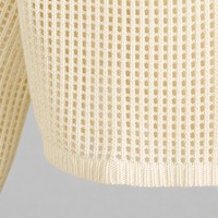 Cardigan Enfant Personnalisé avec LOGO, Tricoté au Crochet, Creux, Manches Longues, Col Rond, Couleur Unie, Décontracté, Hiver, Acrylique, Usine OEM & ODM