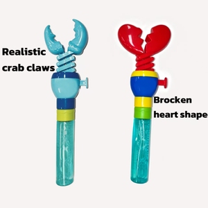 Juguete de Burbujas <span class=keywords><strong>con</strong></span> Forma de Corazón y Garra de Langosta, Varita de Burbujas Interactiva para Niños, Regalo para Fiestas de Verano - Product Image 1