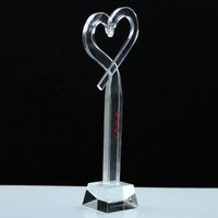 Nouveau design 3D Blank Top Star Golf Prix exclusif Honor Crystal Glass Cup Trophy for Souvenir