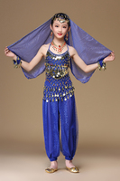 Danse du ventre haut pantalon costume tenue thème indien danse Bollywood Halloween Costumes