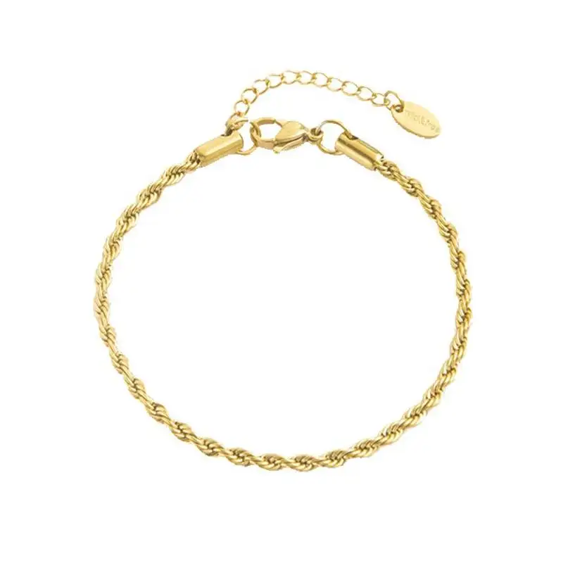Bijoux fantaisie bracelets avec mots Logo lien cubain perles magnétiques or argent charme italien verre Design moderne bracelet en or
