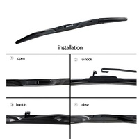Para Corolla Q7 CLK Defender 2015-2016, Escobillas Limpiaparabrisas Delanteras de 3 Secciones de Caucho Natural de 14"-28"