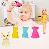 Ensemble de robes de couleur et de voiture, jeu de mode pour filles, robe de poupée DIY pour filles, cadeau