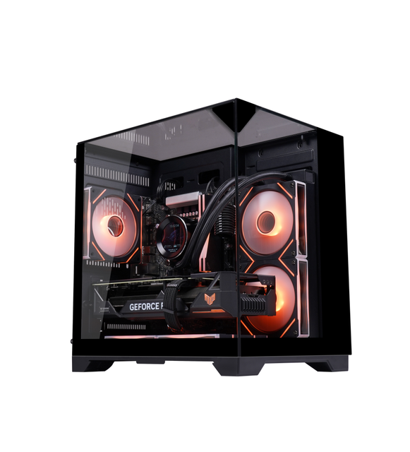 Gabinete High Performance MINI-ITX Desktop Chassis Case Three Sides Tempered Glass Gaming Pc Computer Case Casing