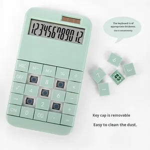 Calculatrice solaire en plastique à grand écran haute définition à 12 chiffres, aspect élégant, pour l'apprentissage des étudiants et l'utilisation au bureau, double affichage - Product Image 4