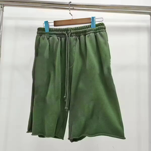 Shorts pour hommes à impression bouffante lourde pantalons Top qualité 100% coton Streetwear Denimes pantalons de survêtement Shorts larmes - Product Image 1