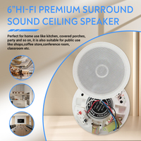 704 30W 6 pouces Mini plafond intérieur haut-parleurs Audio système de haut-parleurs de plafond en plastique pour bâtiments commerciaux