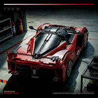 EIKEE Y10003 2026 Nouveau Kit de Modélisme MOC Véhicule Sportif Rouge Urbain Briques Voiture de Course Cadeaux pour Adultes 2401 Pièces Ensembles de Blocs de Construction