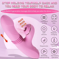 Teleskopischer Wärmesaugender Rabbit-Vibrator für Frauen Klitoris- und G-Punkt-Stimulation 7-Gang-Vibration IPX7 Wasserdicht Umweltfreundlich