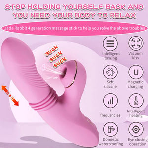 Vibratore Telescopico a Suzione Termica per Donne, Stimolatore Clitorideo e Punto G, 7 Velocità di Vibrazione, Impermeabile IPX7, Ricaricabile USB - Product Image 6