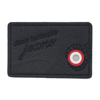 Logo de marque étiquette de patch en cuir gaufré personnalisé avec étiquette en métal patch en cuir pour vêtements sac à main patch étiquette en cuir