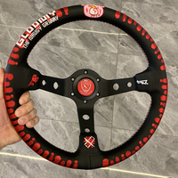 Volant de simulation de course sportive de haute qualité, en cuir suédé, 350 mm, noir, professionnel, Volante Coru a unive