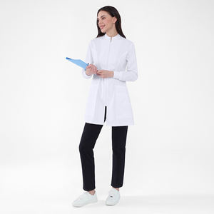 Logo couleur support personnalisé à manches longues médecin Salon de beauté hôpital pharmacie laboratoire blouse de laboratoire blanche blouse chirurgicale - Product Image 5