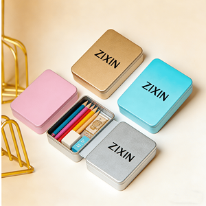 Прямоугольная жестяная коробка с индивидуальной печатью логотипа, низкий минимальный заказ, прочный универсальный контейнер для упаковки подарков и хранения печенья - Product Image 3