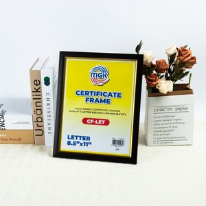 8.5x11 Inch Classic Black PS Material Certificate <strong>Photo</strong> Frame Diploma Document Display <strong>Holder</strong> with Tabletop Stand &amp; Wall Hook - Product Image 4