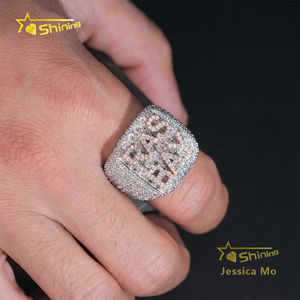 Por encargo personalizado Iced Out Rapper Jewelry 925 Sterling Silver Two Tone Color FL Moissanite Diamond Hip Hop Champion Ring - Product Image 2