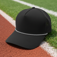 Casquette de golf en polyester de haute qualité, personnalisée, avec découpe laser, logo brodé, 5 panneaux, style sport baseball, motif feuille à pois, unisexe, vente en gros
