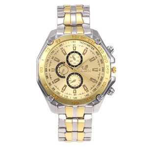 Montre-bracelet homme style sport racing avec plusieurs cadrans décoratifs, lunette tachymetre, en acier inoxydable - Product Image 3