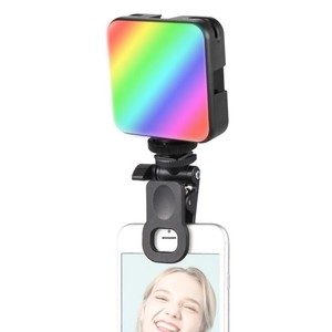 <span class=keywords><strong>Flash</strong></span> LED AY83 pour caméra avec tête rotative RGB 3500-6500K pour téléphone portable, ordinateur, appareil photo reflex numérique, photographie vidéo - Product Image 4