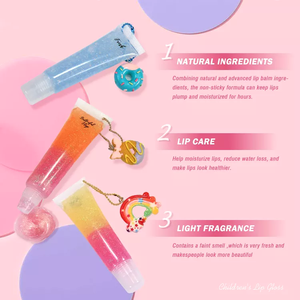 Lipgloss Tabung Pemeras Gantungan Kunci, Produsen Lipgloss Dasar Air <span class=keywords><strong>Liptint</strong></span> Plumping Label Pribadi Buah Shimmer <span class=keywords><strong>Lip</strong></span> <span class=keywords><strong>Gloss</strong></span> untuk Anak Perempuan - Product Image 6