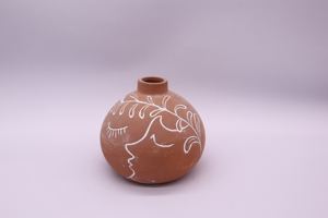 Vase de sol trapu en céramique minimaliste Boho <span class=keywords><strong>visage</strong></span> abstrait avec texture mate pour <span class=keywords><strong>pot</strong></span> de fleurs séchées fraîches Style fausse <span class=keywords><strong>terre</strong></span> <span class=keywords><strong>cuite</strong></span> - Product Image 6