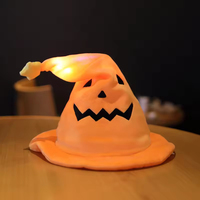 Chapeaux en peluche lumineux personnalisés Citrouille et Fantôme pour fêtes d'Halloween, jouets en peluche effrayants pour cosplay, pour le festival d'Halloween