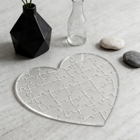 Puzzle Jigsaw Akrilik PVC Transparan Custom, Tahan Air, Cetak UV, Mainan Edukatif