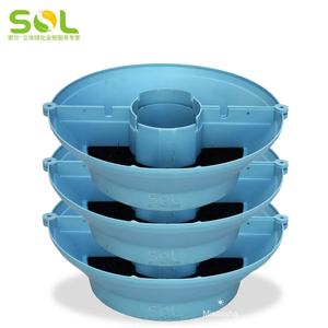 Pot de fleurs suspendu auto-arrosant empilable, jardinière décorative verticale pour poteau de lampe - Product Image 5