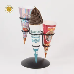 Khuyến Mãi Dùng Một Lần Ngọt Cone Sinh Thái Thân Thiện Giấy Ice Cream Cone Sleeve