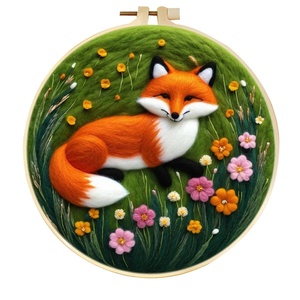 Kit de Fieltro y Bordado para Principiantes, Marca XIXI, Lienzo de Algodón, Hecho a Mano, Animales del Bosque, Casa de Cuentos de Hadas, Ciervo Valiente, Bordado con Aguja - Product Image 6