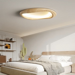 Lámpara de Techo <span class=keywords><strong>LED</strong></span> Moderna Nórdica de PVC con Acabado de Madera, Montaje en Superficie, Clasificación IP33, Luz Blanca Neutra de 4100K para Dormitorio/Sala de Estar/Cocina - Product Image 6