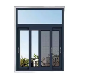 새로운 디자인 외부 열 깨진 알루미늄 유리 슬라이딩 접이식 플라이 스크린이있는 주거용 창문
