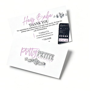 Tarjetas de Agradecimiento con Código de <span class=keywords><strong>Descuento</strong></span> e Información de Contacto, Impresión a Todo Color Personalizada, para Joyería y Pequeñas Marcas de Moda - Product Image 1
